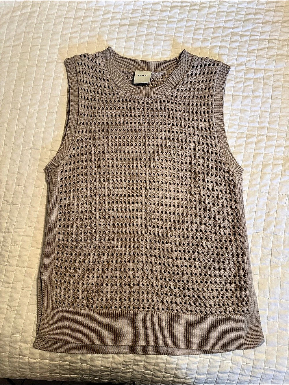 Varley Darin Longline Knit Tank Cotton Size Medium